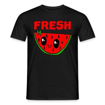 Pastèque MELONE Love - T-shirt homme - noir - Devant - AI Model Male 178 light (178cm)