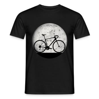 Road bike, men, cycling, cycling, gift - Men's T-Shirt - black - Front - AI Model Male 178 light (178cm)