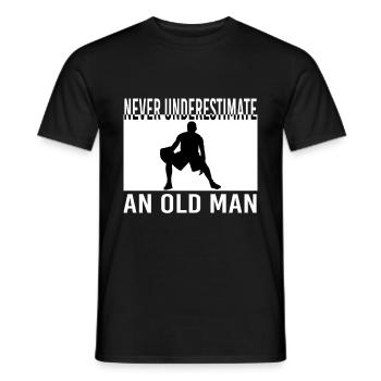 Proud Basketball Player An Old Man Gift Idea - Männer T-Shirt - Schwarz - Vorne - AI Model Male 178 light (178cm)