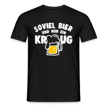 Bier Spruch Soviel Bier Und Nur Ein Krug Bierfans - Männer T-Shirt - Schwarz - Vorne - AI Model Male 178 light (178cm)