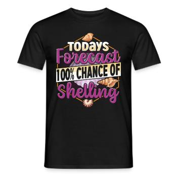 Seashell Collecting Design for an Shell Hunter - Men's T-Shirt - black - Front - AI Model Male 178 light (178cm)