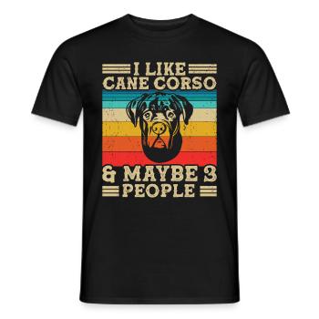 Cane Corso - Men's T-Shirt - black - Front - AI Model Male 178 light (178cm)