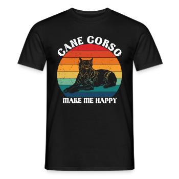 Cane Corso - Men's T-Shirt - black - Front - AI Model Male 178 light (178cm)