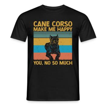Cane Corso - Men's T-Shirt - black - Front - AI Model Male 178 light (178cm)