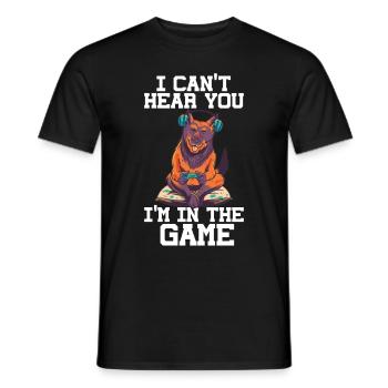 Gaming -Hund - Männer T-Shirt - Schwarz - Vorne - AI Model Male 178 light (178cm)