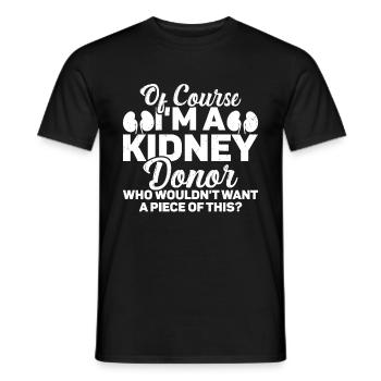 Kidney donor - Men's T-Shirt - black - Front - AI Model Male 178 light (178cm)