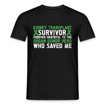 Kidney donor - Men's T-Shirt - black - Front - AI Model Male 178 light (178cm)