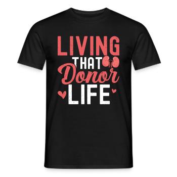 Kidney donor - Men's T-Shirt - black - Front - AI Model Male 178 light (178cm)