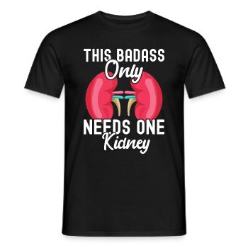 Kidney donor - Men's T-Shirt - black - Front - AI Model Male 178 light (178cm)