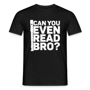 Flûte - T-shirt homme - noir - Devant - AI Model Male 178 light (178cm)