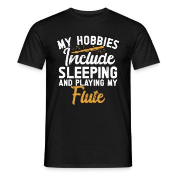 Flûte - T-shirt homme - noir - Devant - AI Model Male 178 light (178cm)