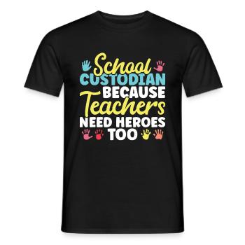 Schulbeamte - Männer T-Shirt - Schwarz - Vorne - AI Model Male 178 light (178cm)