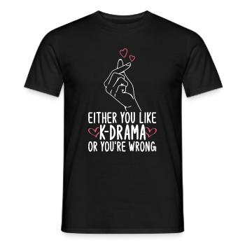 K-Drama - Männer T-Shirt - Schwarz - Vorne - AI Model Male 178 light (178cm)