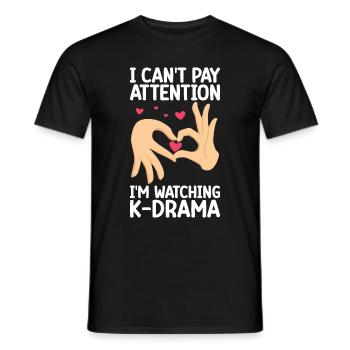 K-Drama - Männer T-Shirt - Schwarz - Vorne - AI Model Male 178 light (178cm)