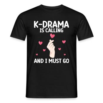 K-Drama - Männer T-Shirt - Schwarz - Vorne - AI Model Male 178 light (178cm)