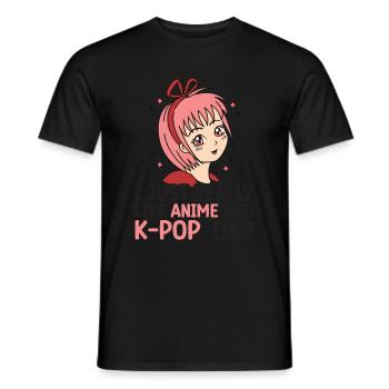 Anime K-Drama - T-shirt homme - noir - Devant - AI Model Male 178 light (178cm)