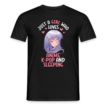 Anime K-Drama - T-shirt homme - noir - Devant - AI Model Male 178 light (178cm)