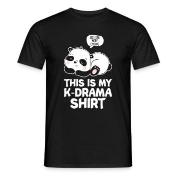 Panda K-Drama - T-shirt homme - noir - Devant - AI Model Male 178 light (178cm)