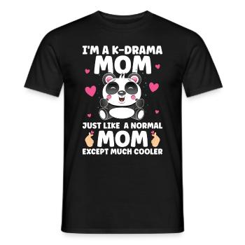 Panda K-Drama - T-shirt homme - noir - Devant - AI Model Male 178 light (178cm)