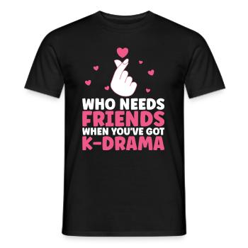 K-Drame - T-shirt homme - noir - Devant - AI Model Male 178 light (178cm)