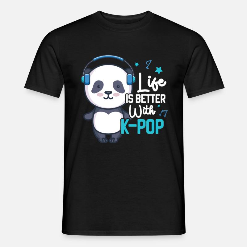 K-Pop Panda - T-shirt homme - noir