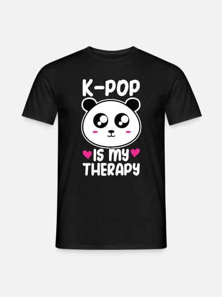 K-Pop Panda - Men's T-Shirt - black