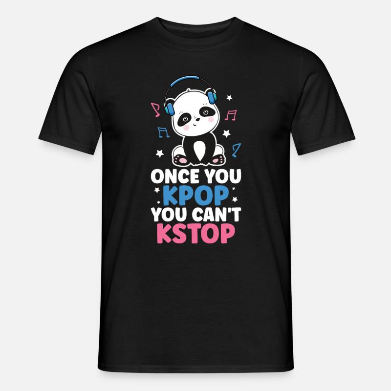 K-Pop Panda - Männer T-Shirt - Schwarz
