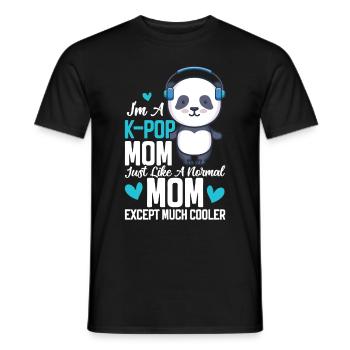 K-Pop Panda - T-shirt homme - noir - Devant - AI Model Male 178 light (178cm)