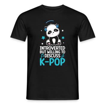 K-Pop Panda - T-shirt homme - noir - Devant - AI Model Male 178 light (178cm)