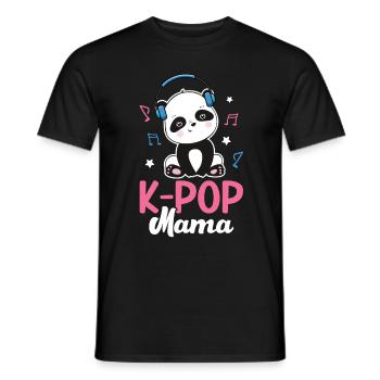 K-Pop Panda - Men's T-Shirt - black - Front - AI Model Male 178 light (178cm)