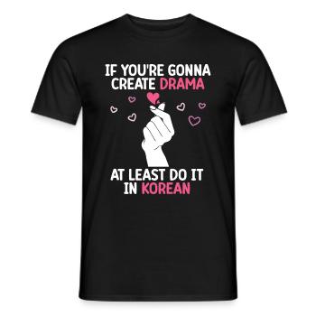 K-Drame - T-shirt homme - noir - Devant - AI Model Male 178 light (178cm)