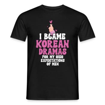 K-Drame - T-shirt homme - noir - Devant - AI Model Male 178 light (178cm)