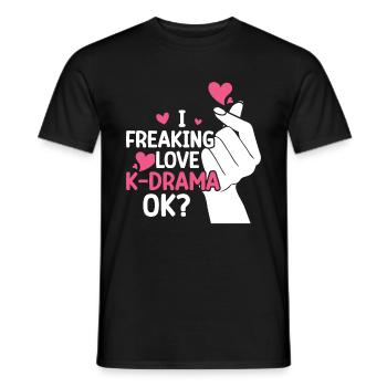 K-Drame - T-shirt homme - noir - Devant - AI Model Male 178 light (178cm)