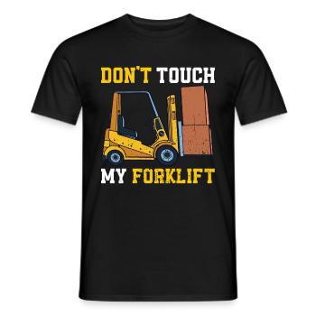 Conducteur de chariot élévateur - T-shirt homme - noir - Devant - AI Model Male 178 light (178cm)