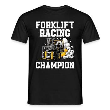 Conducteur de chariot élévateur - T-shirt homme - noir - Devant - AI Model Male 178 light (178cm)