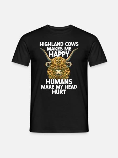 Highland cow - Men's T-Shirt - black