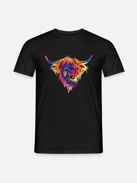 Highland cow - Men's T-Shirt - black