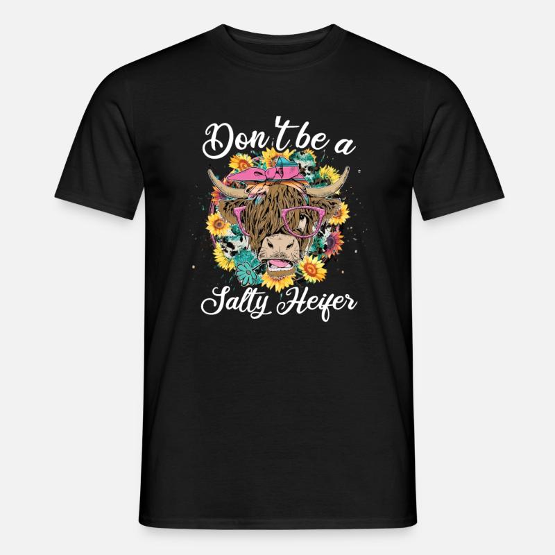 Hochlandkuh - Männer T-Shirt - Schwarz