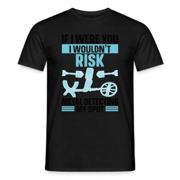 Détecteur de métaux - T-shirt homme - noir - Devant - AI Model Male 178 light (178cm)
