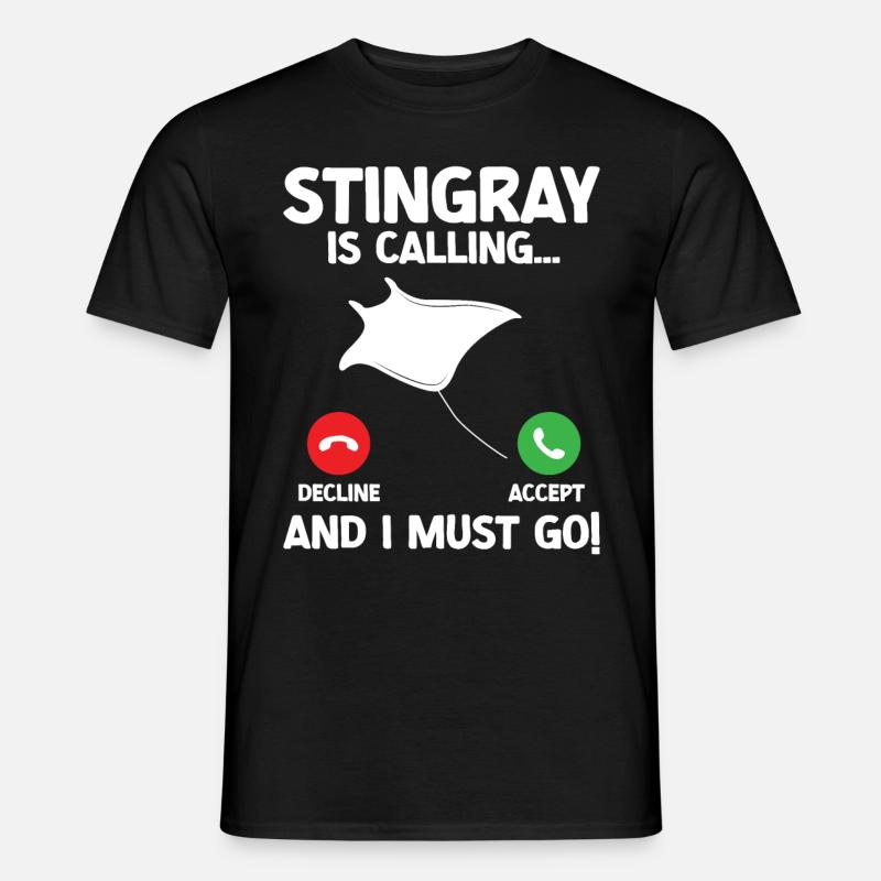 Stachelrochen - Männer T-Shirt - Schwarz