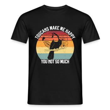 Toucan - Men's T-Shirt - black - Front - AI Model Male 178 light (178cm)