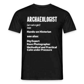 Archéologie - T-shirt homme - noir - Devant - AI Model Male 178 light (178cm)