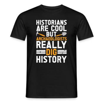 Archaeology - Men's T-Shirt - black - Front - AI Model Male 178 light (178cm)