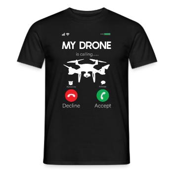 Drone - Men's T-Shirt - black - Front - AI Model Male 178 light (178cm)