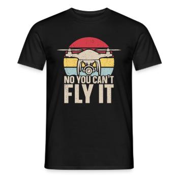 Drone - Men's T-Shirt - black - Front - AI Model Male 178 light (178cm)