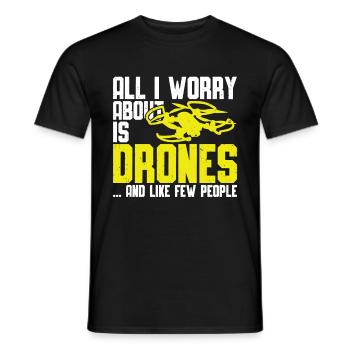 Drone - Men's T-Shirt - black - Front - AI Model Male 178 light (178cm)