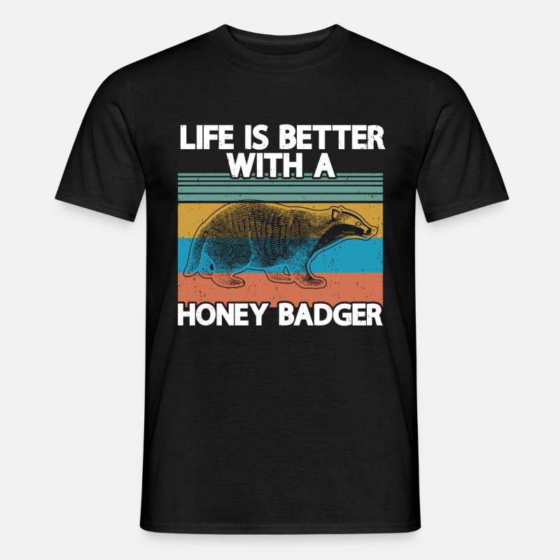 Honig Dachs - Männer T-Shirt - Schwarz