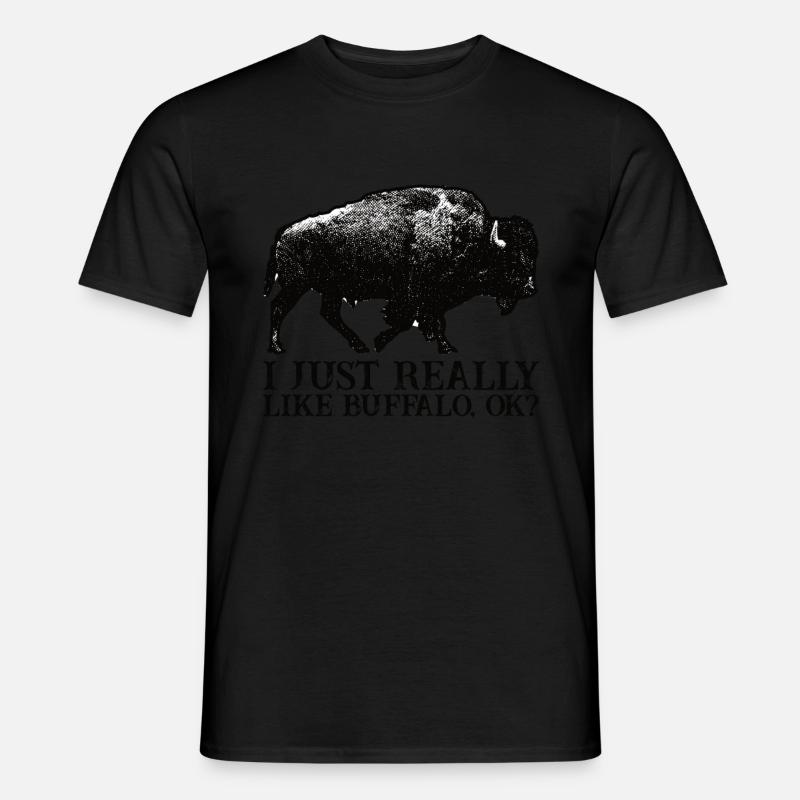 Bison - Männer T-Shirt - Schwarz