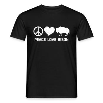 Bison - T-shirt homme - noir - Devant - AI Model Male 178 light (178cm)