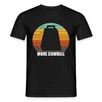 Cowbell - Men's T-Shirt - black - Front - AI Model Male 178 light (178cm)